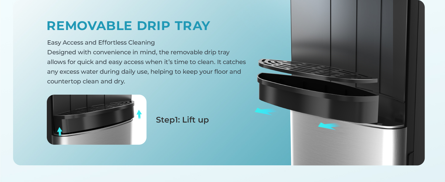 Removable Drip Tray Water Cooler