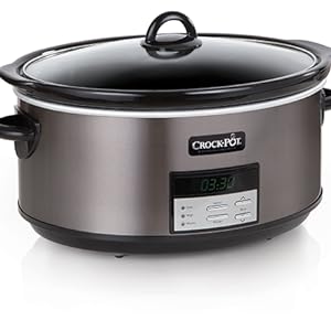 Crock-Pot Black Stainless Collection Programmable Slow Cooker